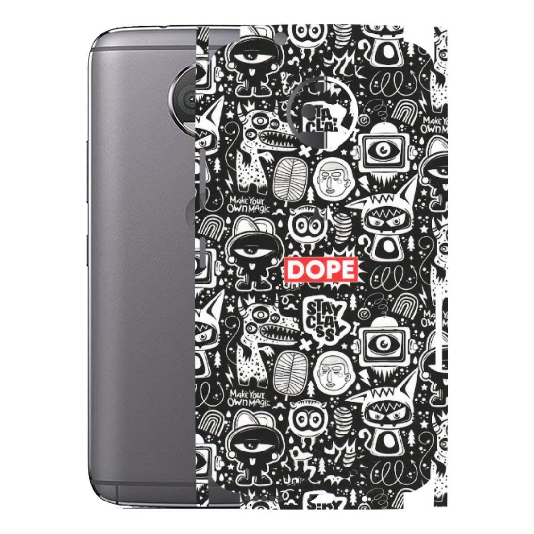 Motorola Phone Skins (All Models) - Dope Stay Classy Black Doodles - Matte Finish (M-126) Motorola Moto G5S Plus