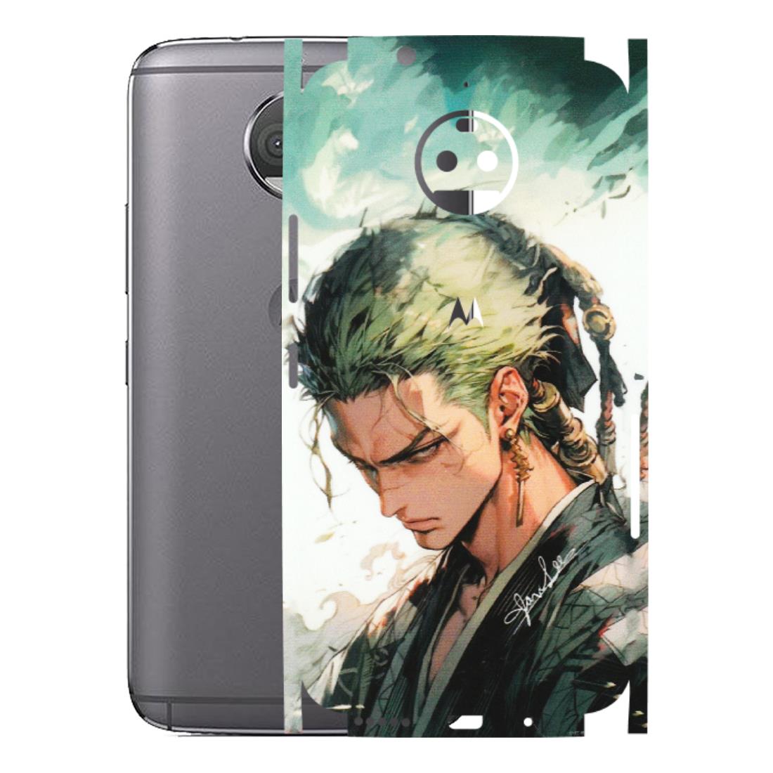 Motorola Phone Skins (All Models) - New Roronoa Zoro One Picece Anime - Matte Finish (M-140) Motorola Moto G5S Plus