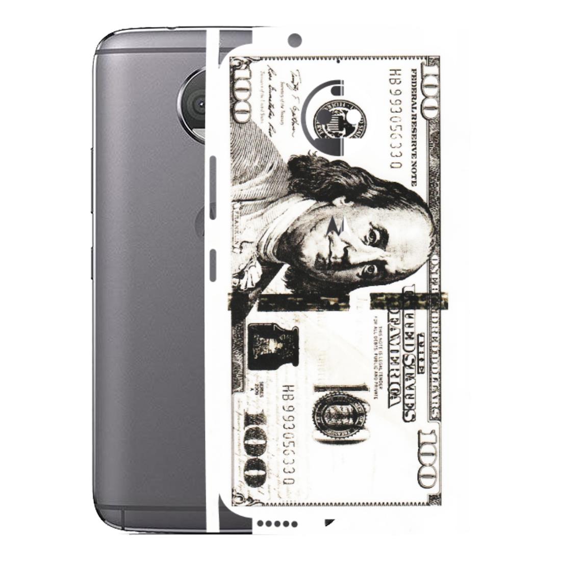 Motorola Phone Skins (All Models) - 100 Dollar Currency - Transparent Finish (T-01) Motorola Moto G5S Plus