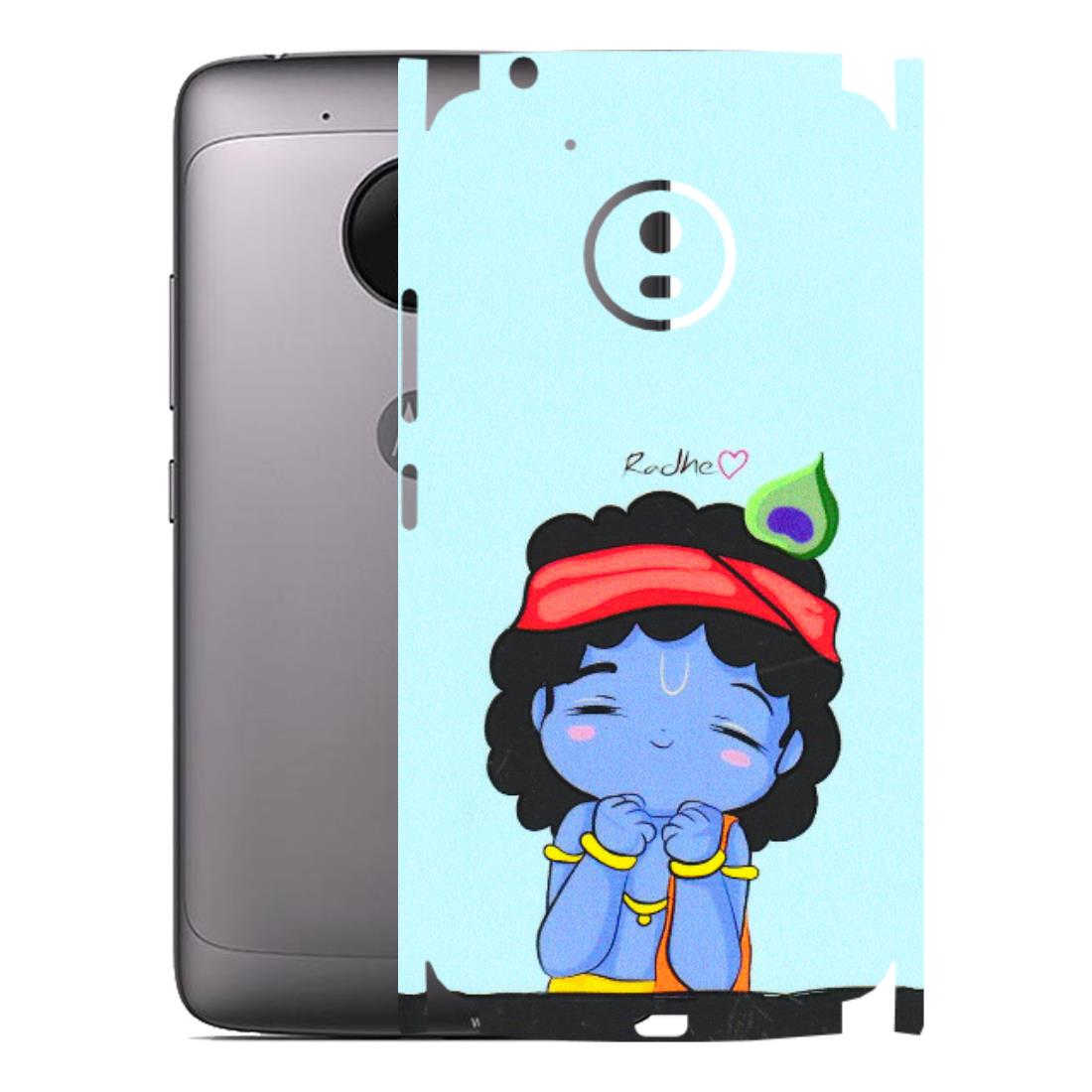 Motorola Phone Skins (All Models) - Radhe Radhe Cute Toon - 3D Embossed Finish (L-05) Motorola Moto G5