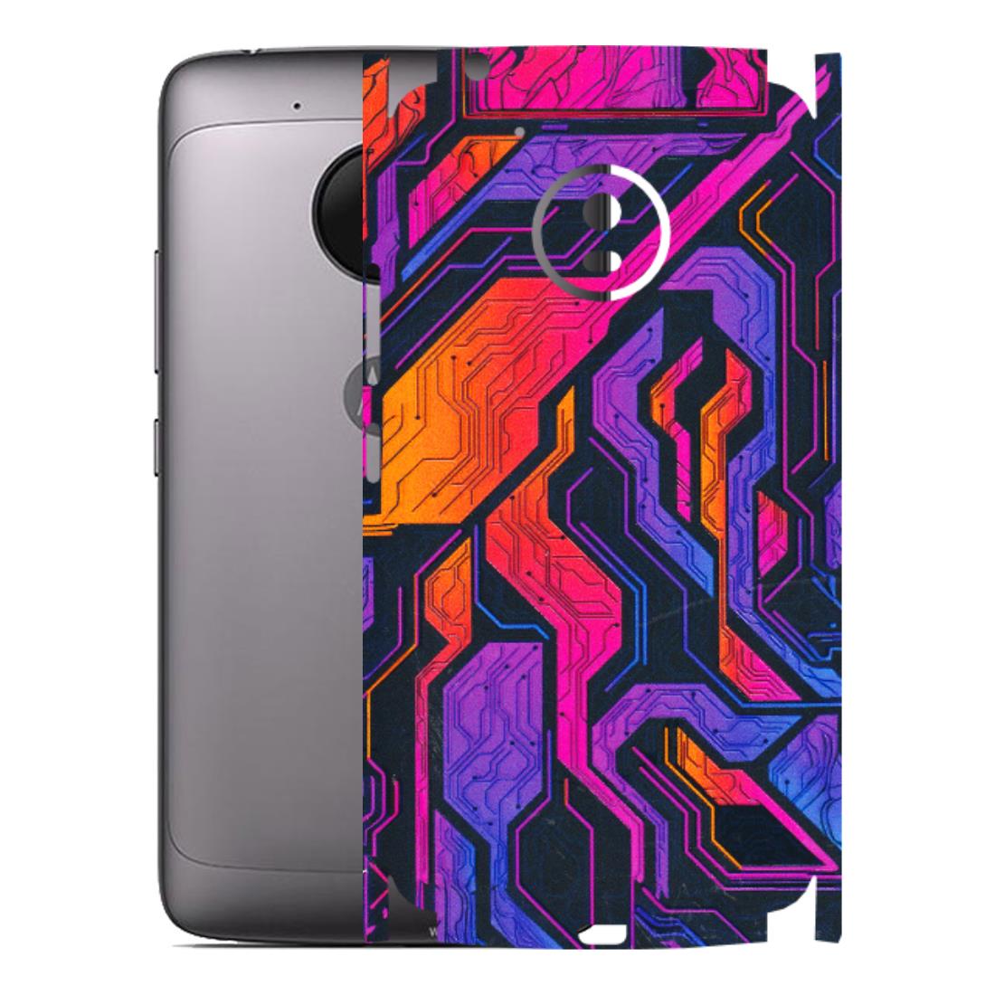 Motorola Phone Skins (All Models) - Tech Circuits Futuristic - 3D Embossed Finish (L-07) Motorola Moto G5