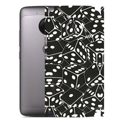 Motorola Phone Skins (All Models) - Big Black Dices - 3D Embossed Finish (L-106) Motorola Moto G5