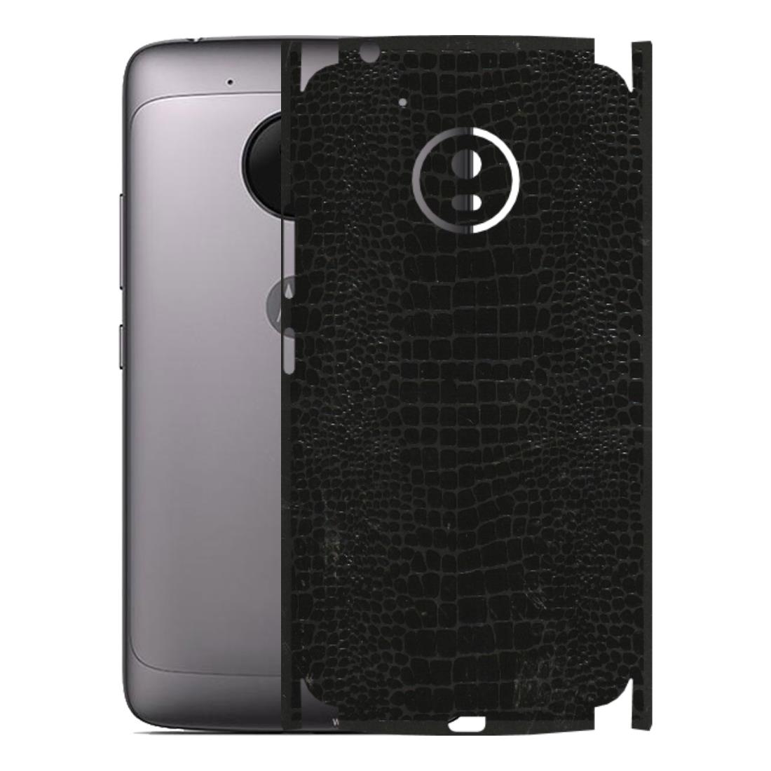 Motorola Phone Skins (All Models) - Snake Leather Black - 3D Embossed Finish (L-107) Motorola Moto G5