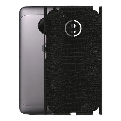 Motorola Phone Skins (All Models) - Snake Leather Black - 3D Embossed Finish (L-107) Motorola Moto G5