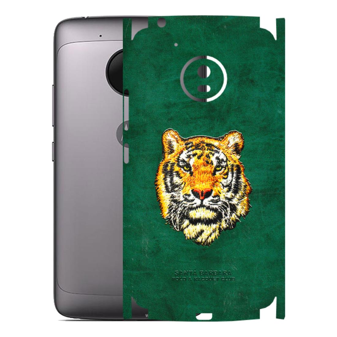 Motorola Phone Skins (All Models) - Leather Feel Tiger - 3D Embossed Finish (L-111) Motorola Moto G5