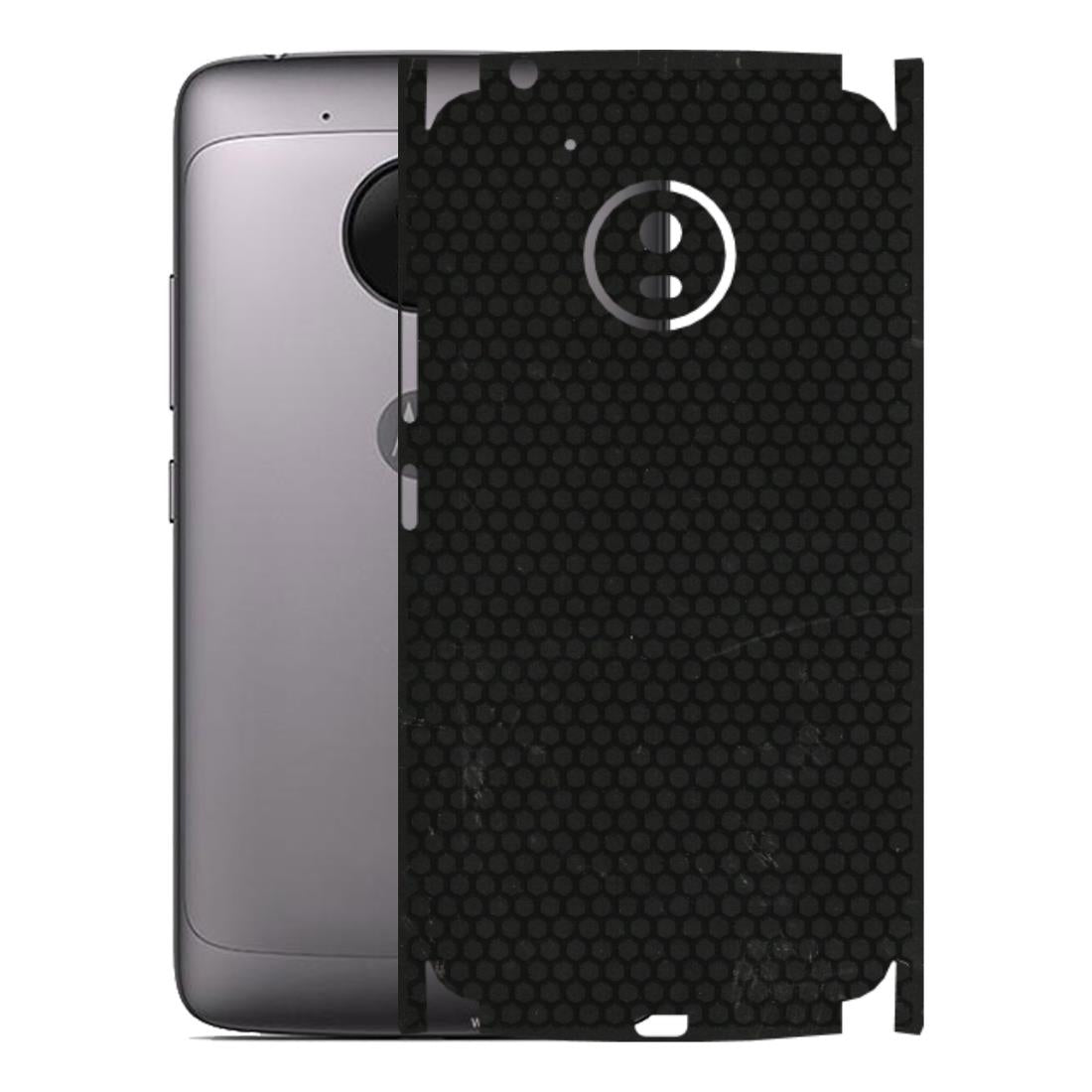 Motorola Phone Skins (All Models) - Black honeycomb - 3D Embossed Finish (L-114) Motorola Moto G5