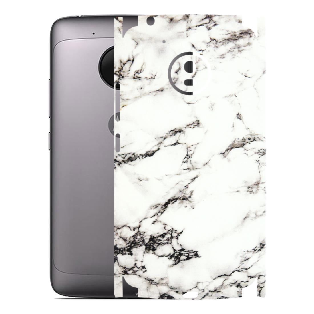 Motorola Phone Skins (All Models) - Black and White Marble Texture - 3D Embossed Finish (L-124) Motorola Moto G5