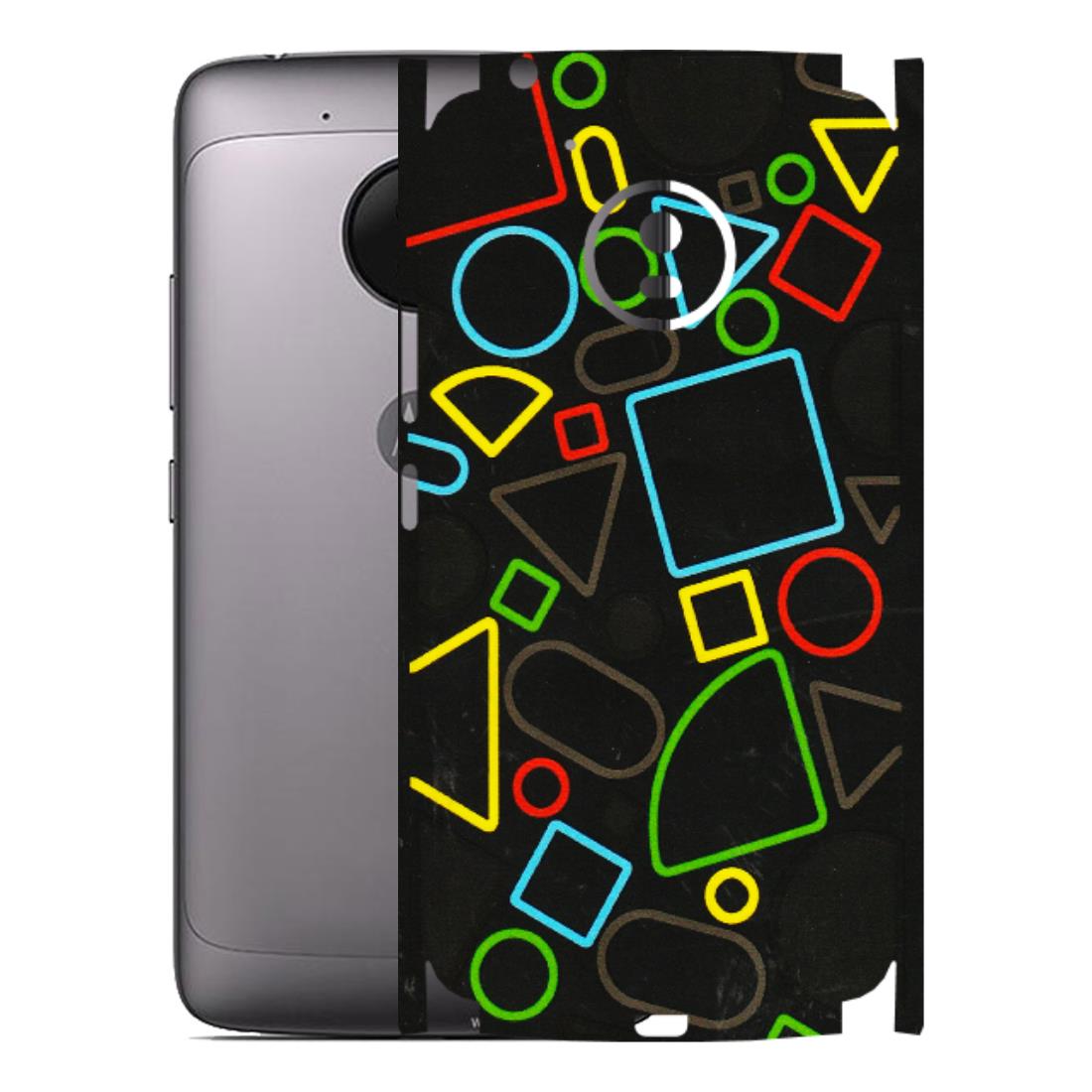 Motorola Phone Skins (All Models) - Black Shapes - 3D Embossed Finish (L-131) Motorola Moto G5