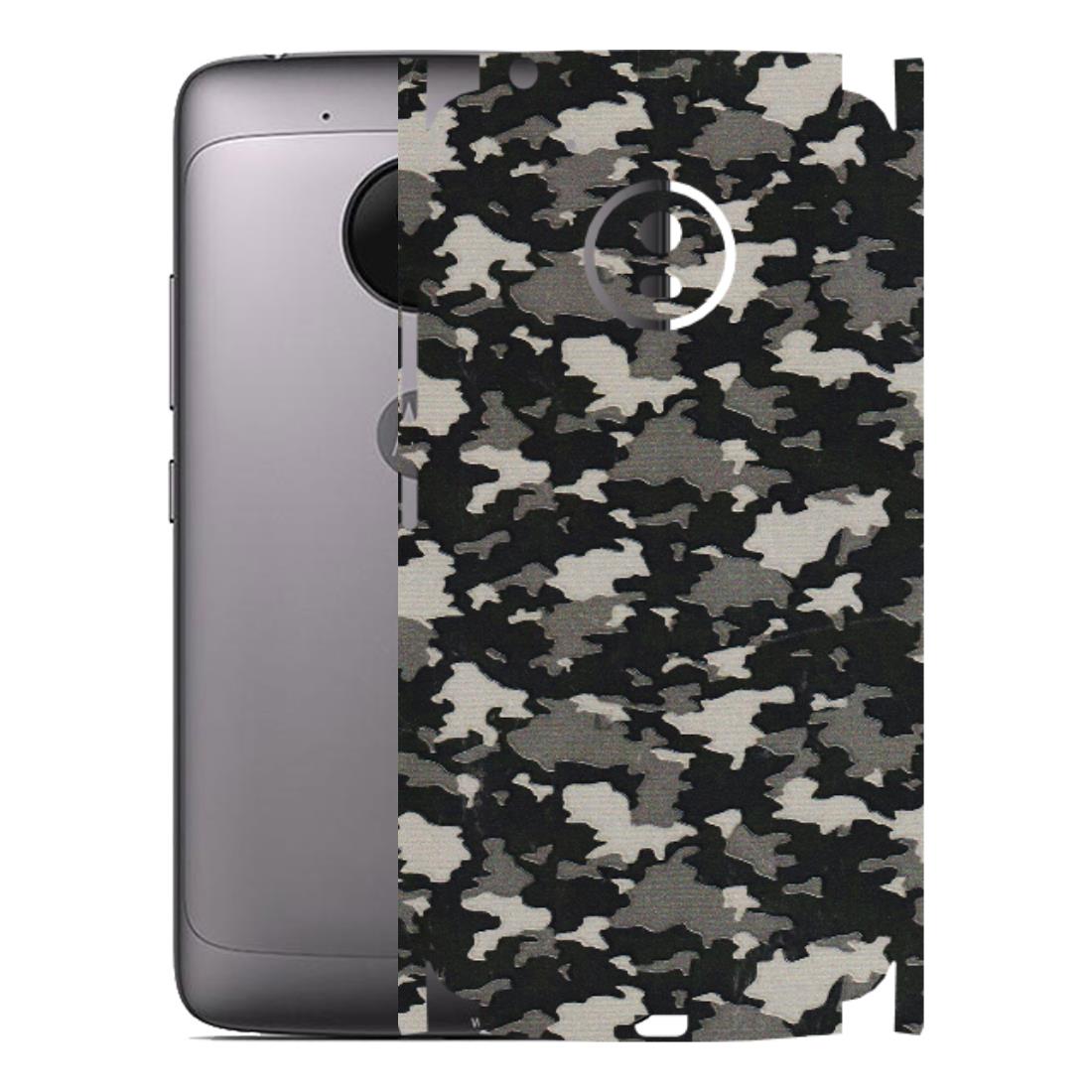 Motorola Phone Skins (All Models) - Black/Grey Camoflaunge - 3D Embossed Finish (L-142) Motorola Moto G5