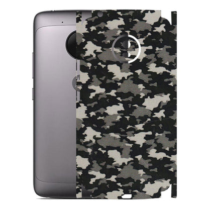 Motorola Phone Skins (All Models) - Black/Grey Camoflaunge - 3D Embossed Finish (L-142) Motorola Moto G5
