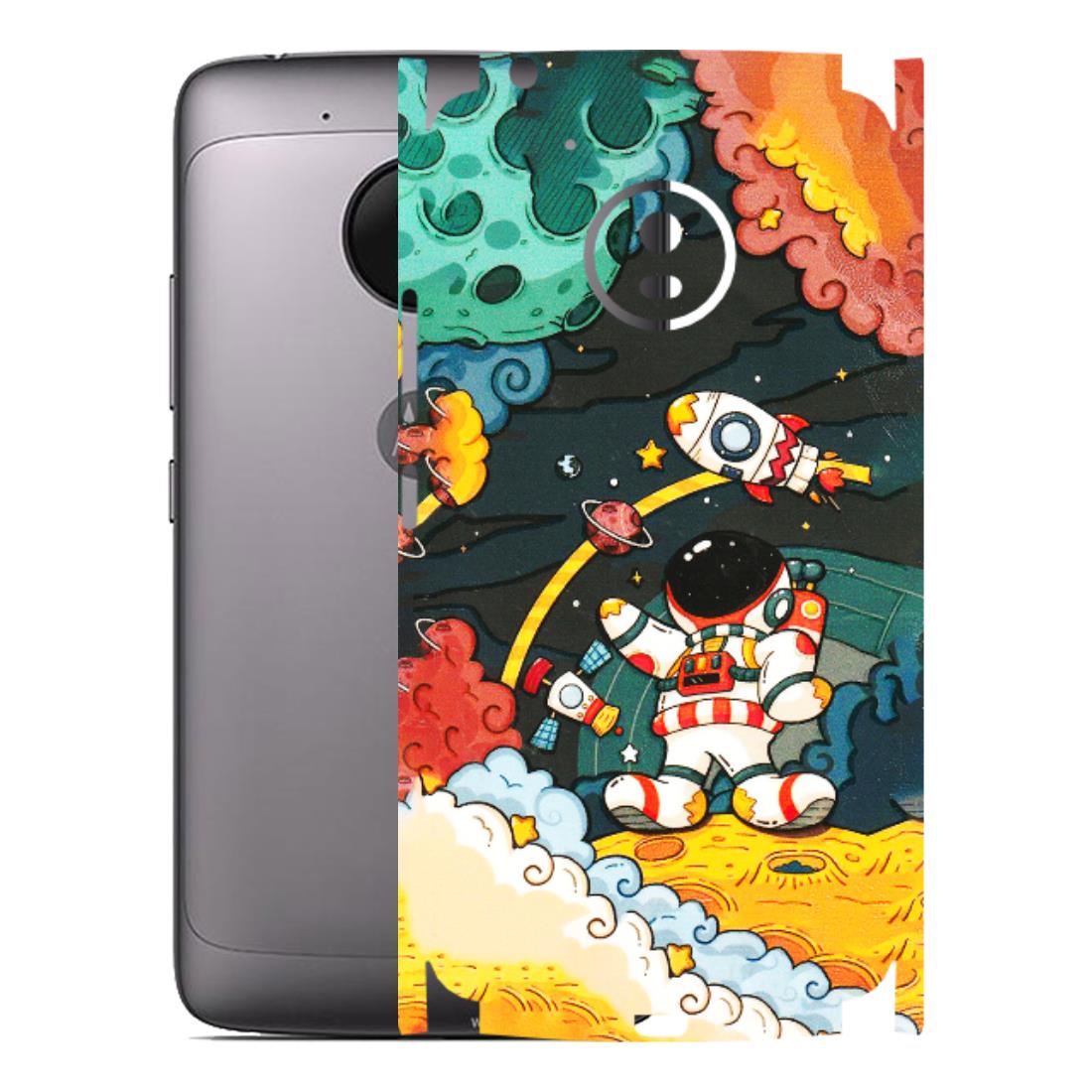 Motorola Phone Skins (All Models) - Astronauts & Spaceship - 3D Embossed Finish (L-145) Motorola Moto G5