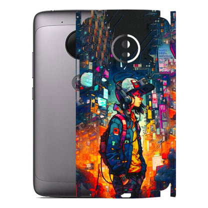 Motorola Phone Skins (All Models) - Street Anime Guy - 3D Embossed Finish (L-158) Motorola Moto G5