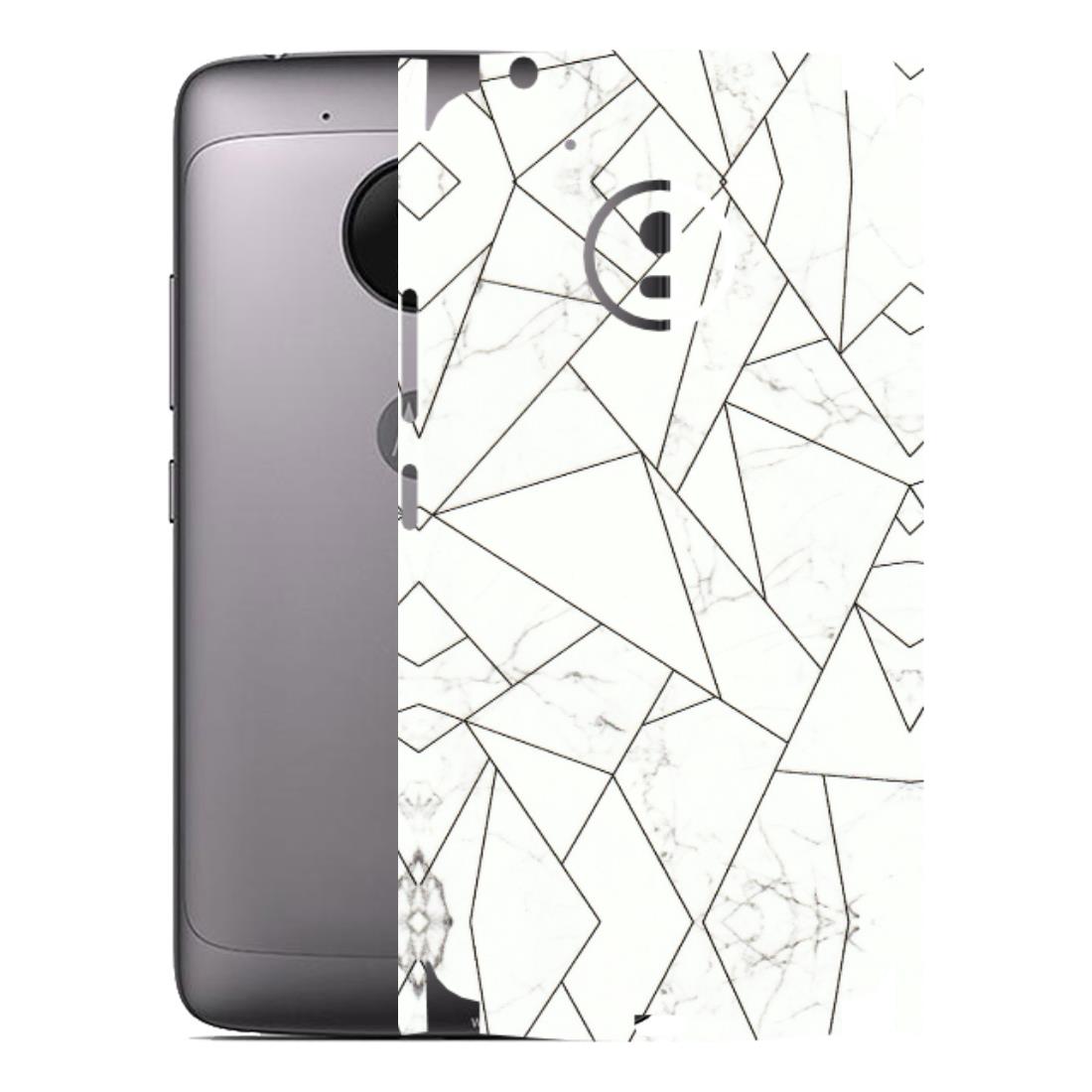 Motorola Phone Skins (All Models) - Luxury White Marble Effect - 3D Embossed Finish (L-168) Motorola Moto G5