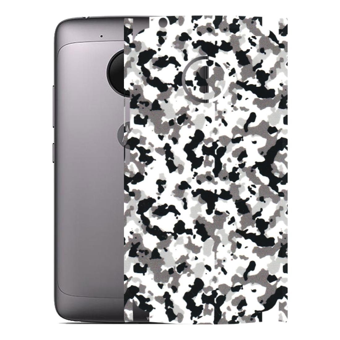 Motorola Phone Skins (All Models) - White Black Camouflage - 3D Embossed Finish (L-18) Motorola Moto G5