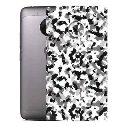 Motorola Phone Skins (All Models) - White Black Camouflage - 3D Embossed Finish (L-18) Motorola Moto G5