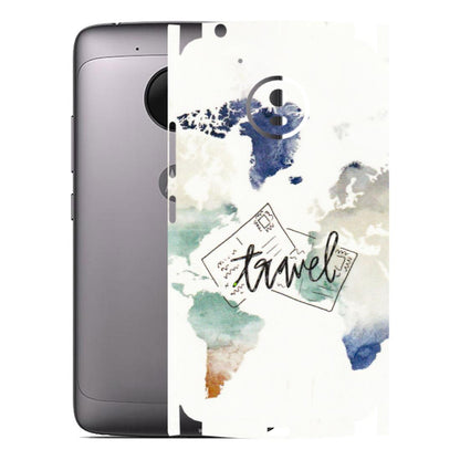 Motorola Phone Skins (All Models) - Travel The World - 3D Embossed Finish (L-232) Motorola Moto G5