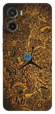 Motorola Phone Skins (All Models) - Premium Gold Basketball Player - 3D Embossed Finish (L-236) Motorola Moto G5
