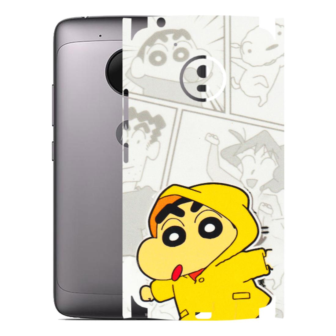 Motorola Phone Skins (All Models) - Yellow Shinchan Comic - 3D Embossed Finish (L-246) Motorola Moto G5
