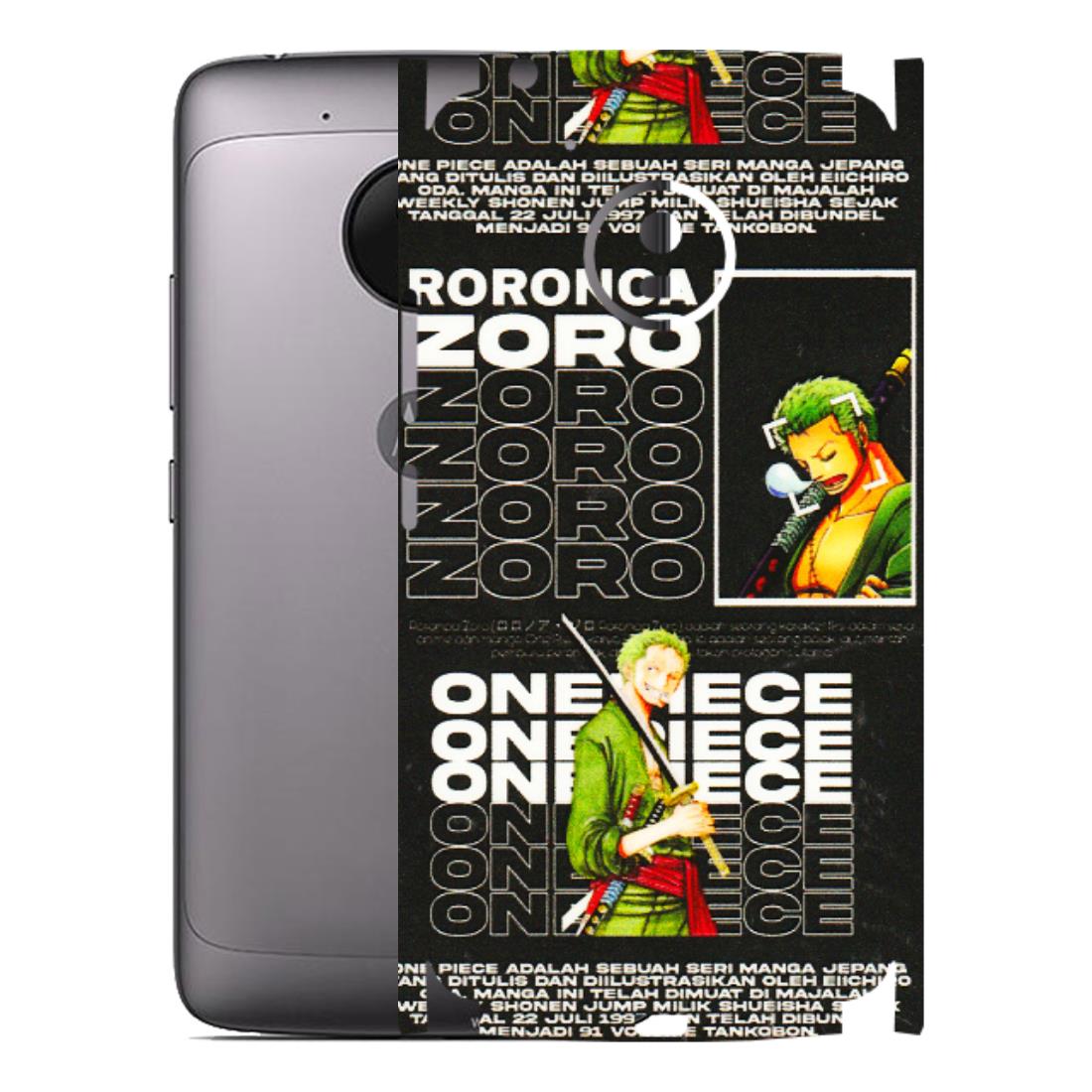 Motorola Phone Skins (All Models) - One Piece Zoro - 3D Embossed Finish (L-250) Motorola Moto G5