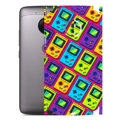 Motorola Phone Skins (All Models) - Gameboy Colourful - 3D Embossed Finish (L-266) Motorola Moto G5
