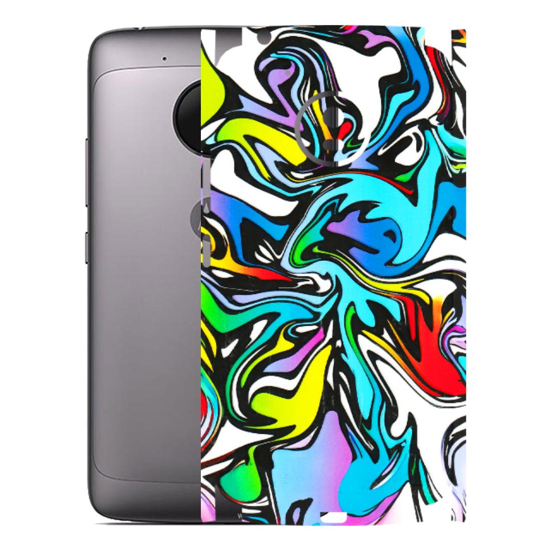 Motorola Phone Skins (All Models) - Abstract Colour Paints - 3D Embossed Finish (L-271) Motorola Moto G5