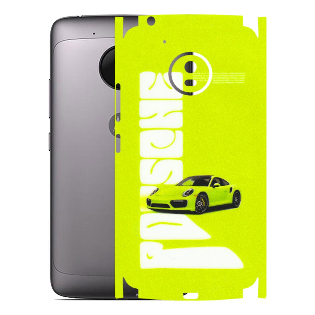 Motorola Phone Skins (All Models) - Lime Green Porche - 3D Embossed Finish (L-30) Motorola Moto G5