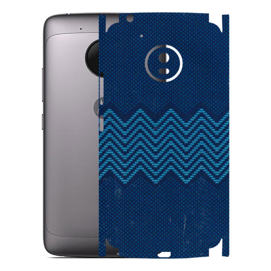 Motorola Phone Skins (All Models) - Blue Sober Waves - 3D Embossed Finish (L-306) Motorola Moto G5
