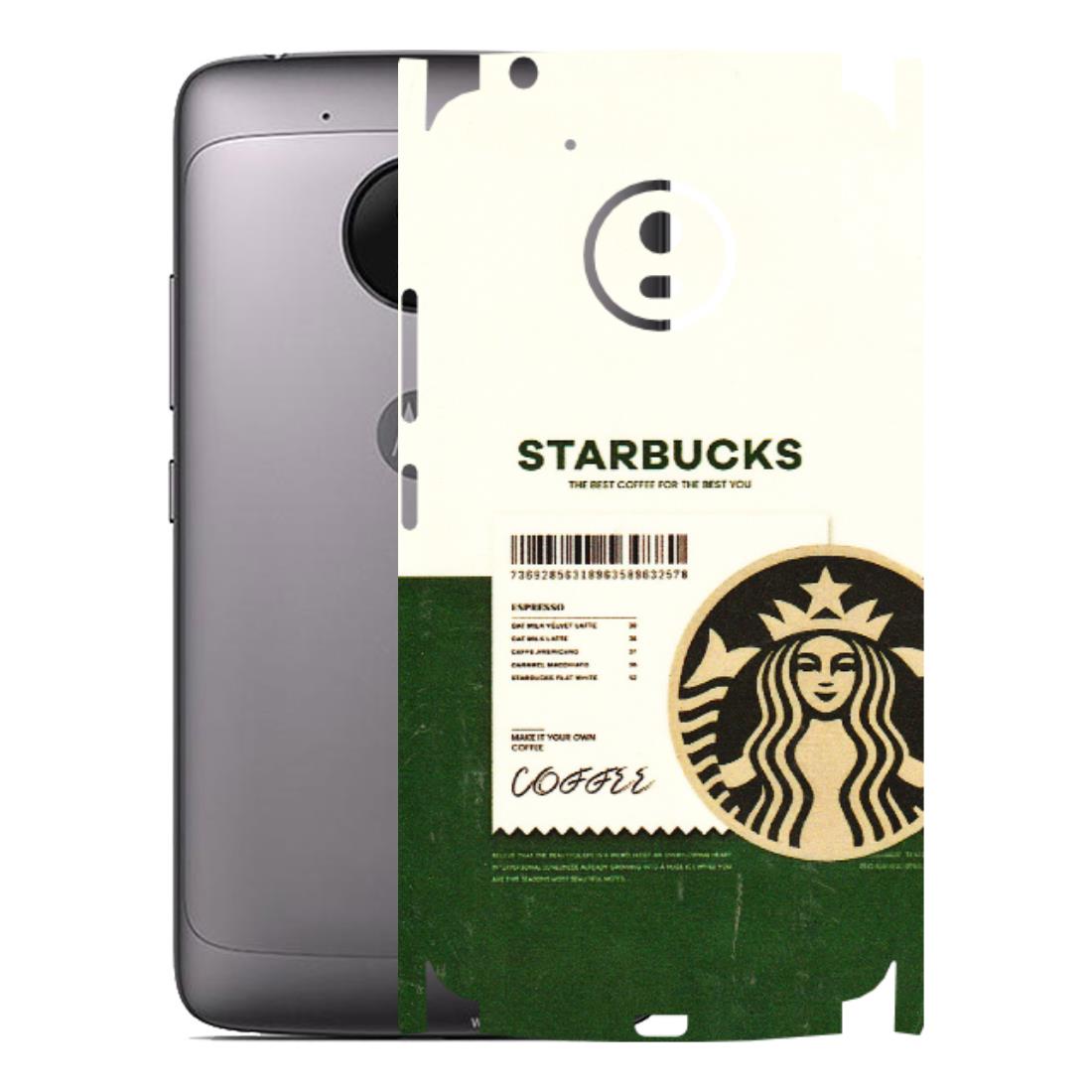 Motorola Phone Skins (All Models) - Starbucks Barcode - 3D Embossed Finish (L-308) Motorola Moto G5