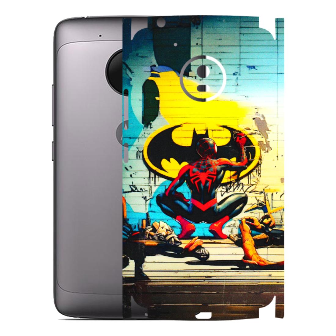 Motorola Phone Skins (All Models) - New Spiderman Bat Logo - 3D Embossed Finish (L-309) Motorola Moto G5