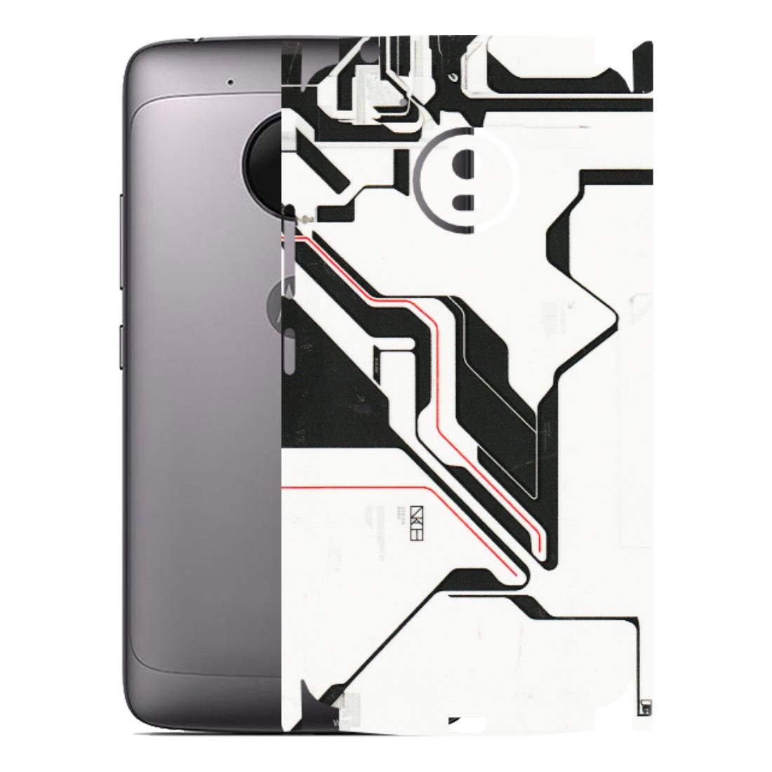 Motorola Phone Skins (All Models) - White Techy Logo - 3D Embossed Finish (L-312) Motorola Moto G5