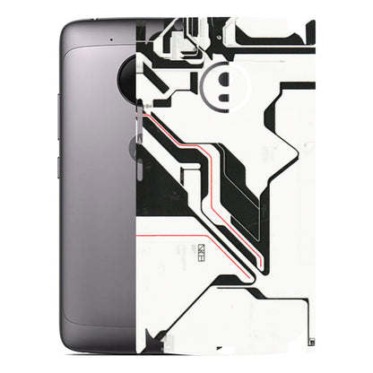 Motorola Phone Skins (All Models) - White Techy Logo - 3D Embossed Finish (L-312) Motorola Moto G5