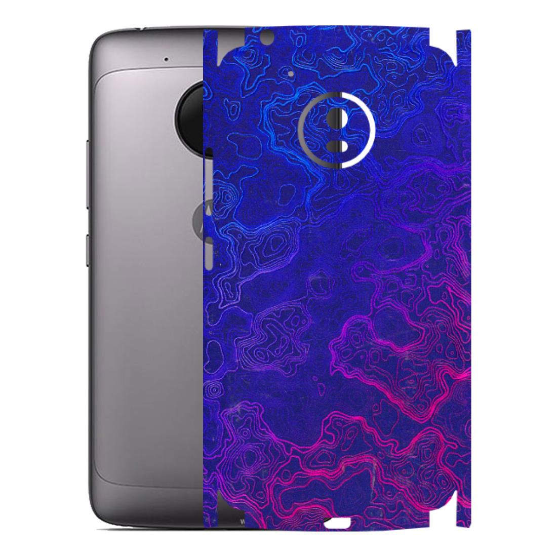 Motorola Phone Skins (All Models) - Purple Ripples Swirl - 3D Embossed Finish (L-314) Motorola Moto G5