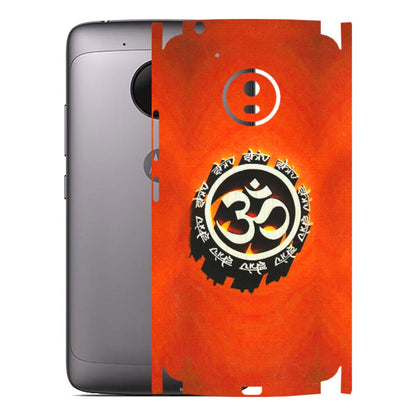 Motorola Phone Skins (All Models) - Aum Shiv Orange - 3D Embossed Finish (L-32) Motorola Moto G5
