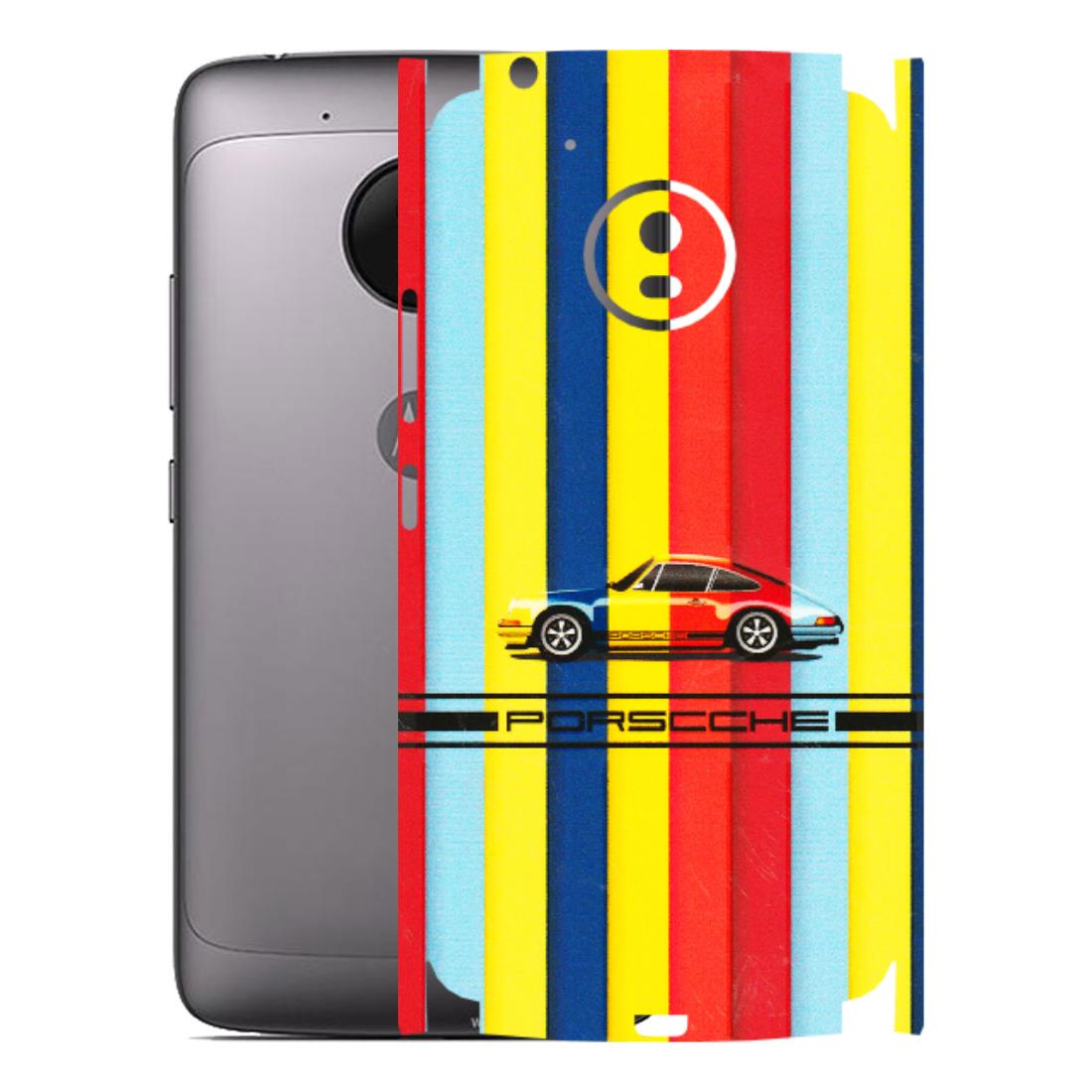 Motorola Phone Skins (All Models) - Multicolour Porche - 3D Embossed Finish (L-39) Motorola Moto G5
