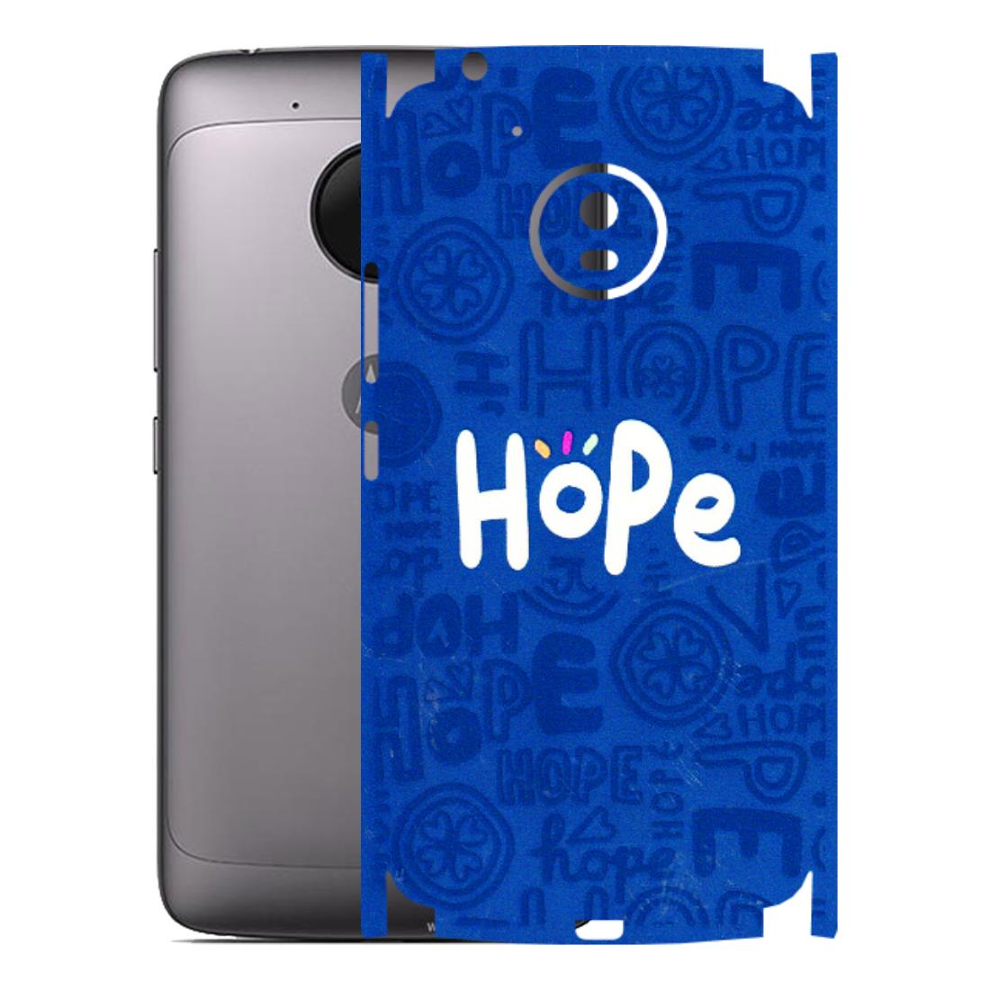 Motorola Phone Skins (All Models) - Hope Doodles Blue - 3D Embossed Finish (L-43) Motorola Moto G5