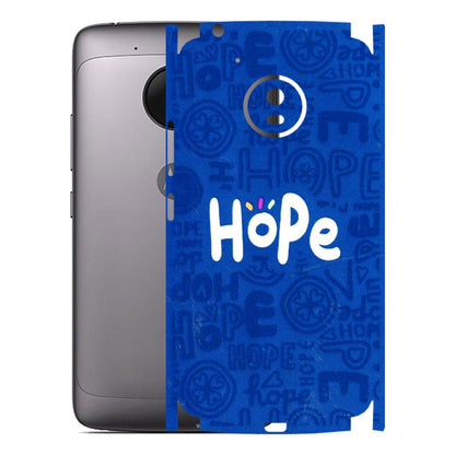 Motorola Phone Skins (All Models) - Hope Doodles Blue - 3D Embossed Finish (L-43) Motorola Moto G5
