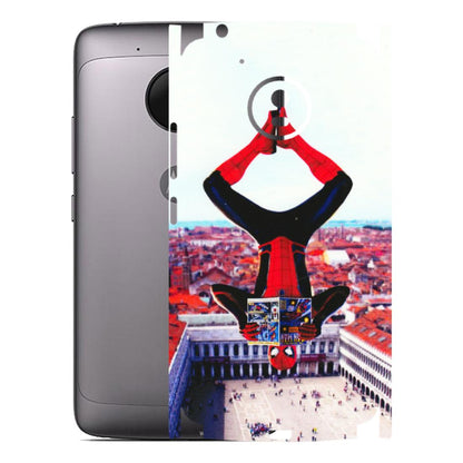 Motorola Phone Skins (All Models) - Spiderman Hanging - 3D Embossed Finish (L-53) Motorola Moto G5