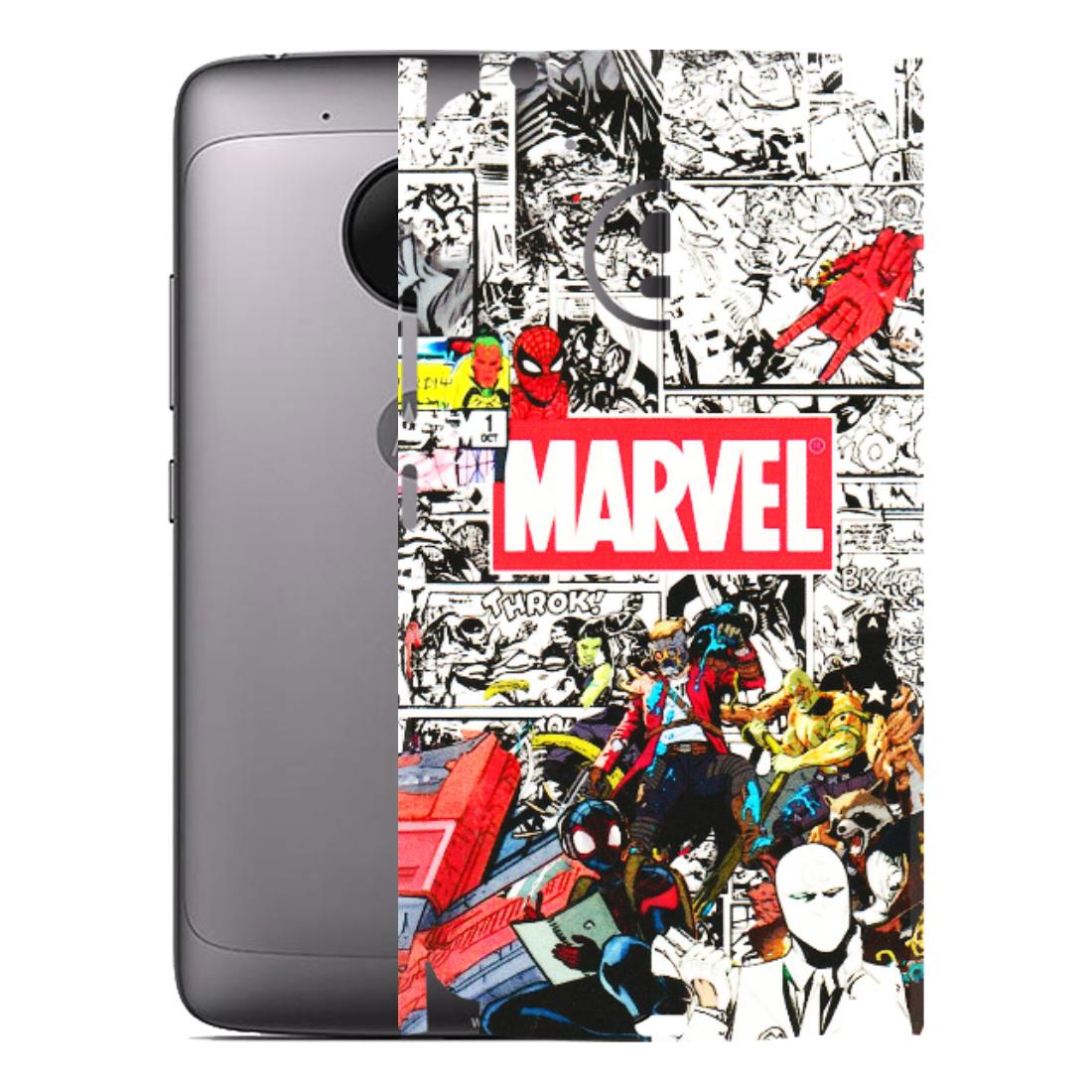 Motorola Phone Skins (All Models) - Marvel Colorful Comic - 3D Embossed Finish (L-64) Motorola Moto G5