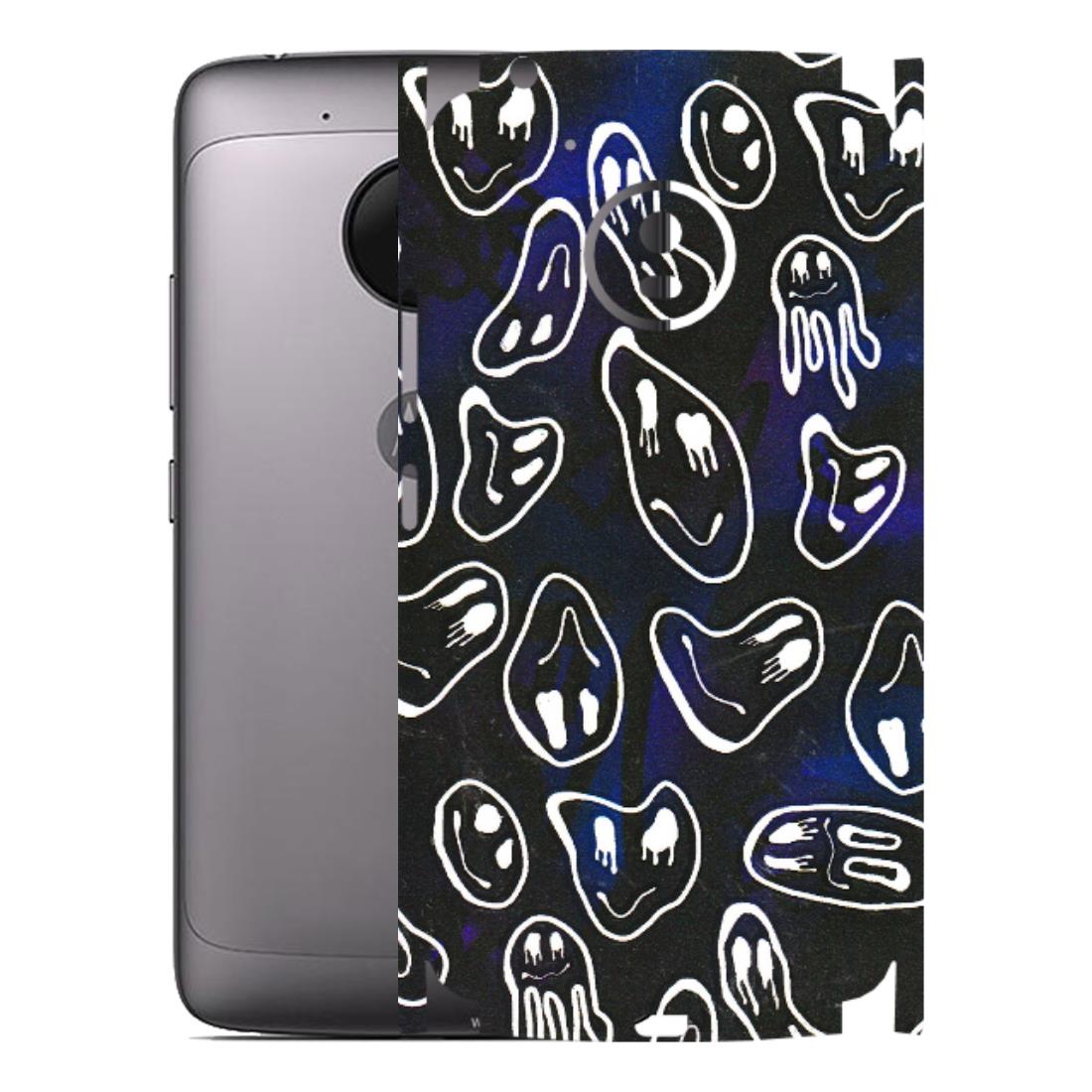 Motorola Phone Skins (All Models) - Distorted Smileys - 3D Embossed Finish (L-92) Motorola Moto G5