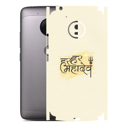 Motorola Phone Skins (All Models) - Har Har Mahadev - Matte Finish (M-10) Motorola Moto G5