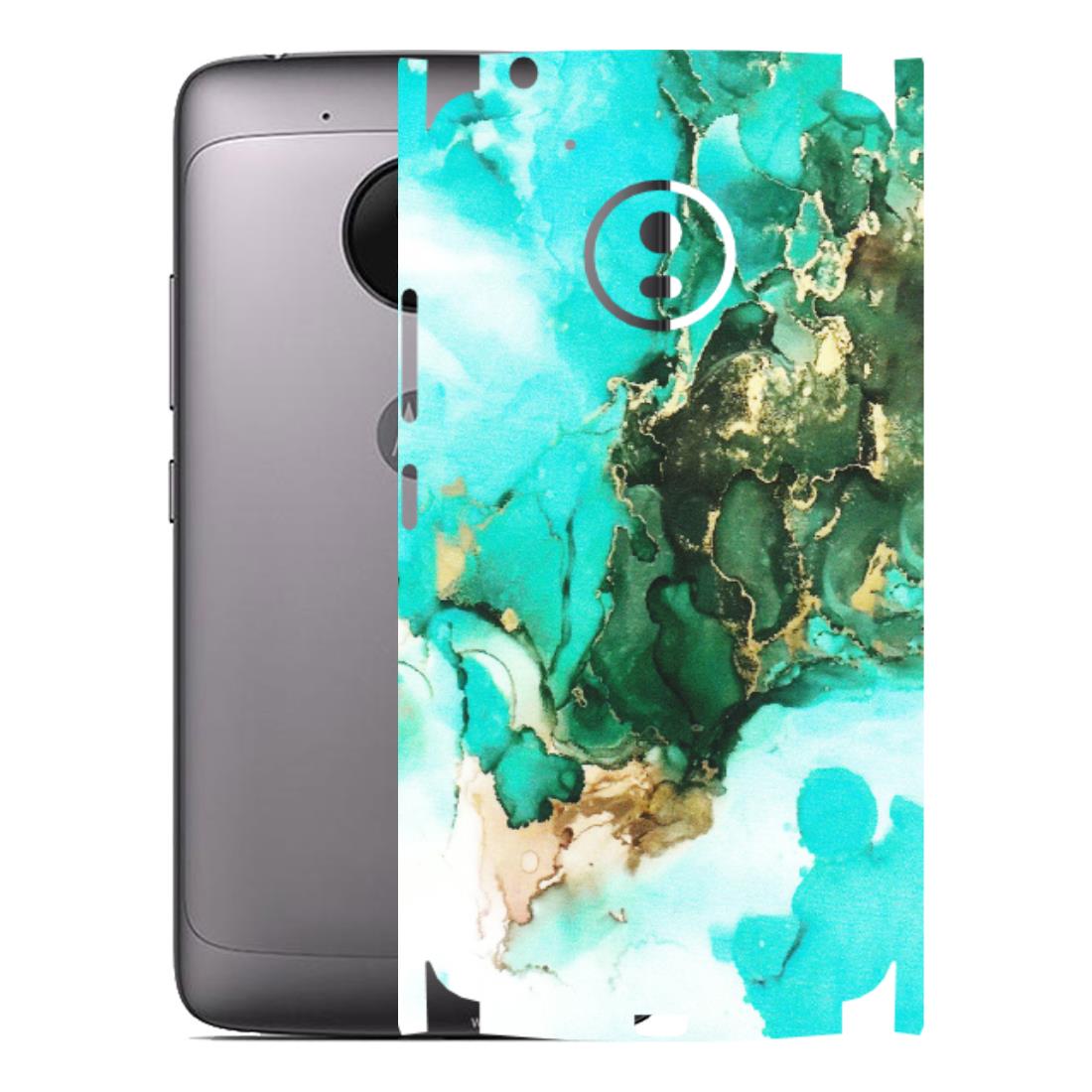 Motorola Phone Skins (All Models) - The Blue Gold Marble - Matte Finish (M-124) Motorola Moto G5