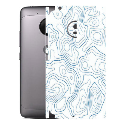 Motorola Phone Skins (All Models) - Blue And White Swirls - Matte Finish (M-139) Motorola Moto G5