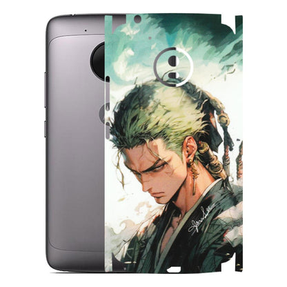 Motorola Phone Skins (All Models) - New Roronoa Zoro One Picece Anime - Matte Finish (M-140) Motorola Moto G5