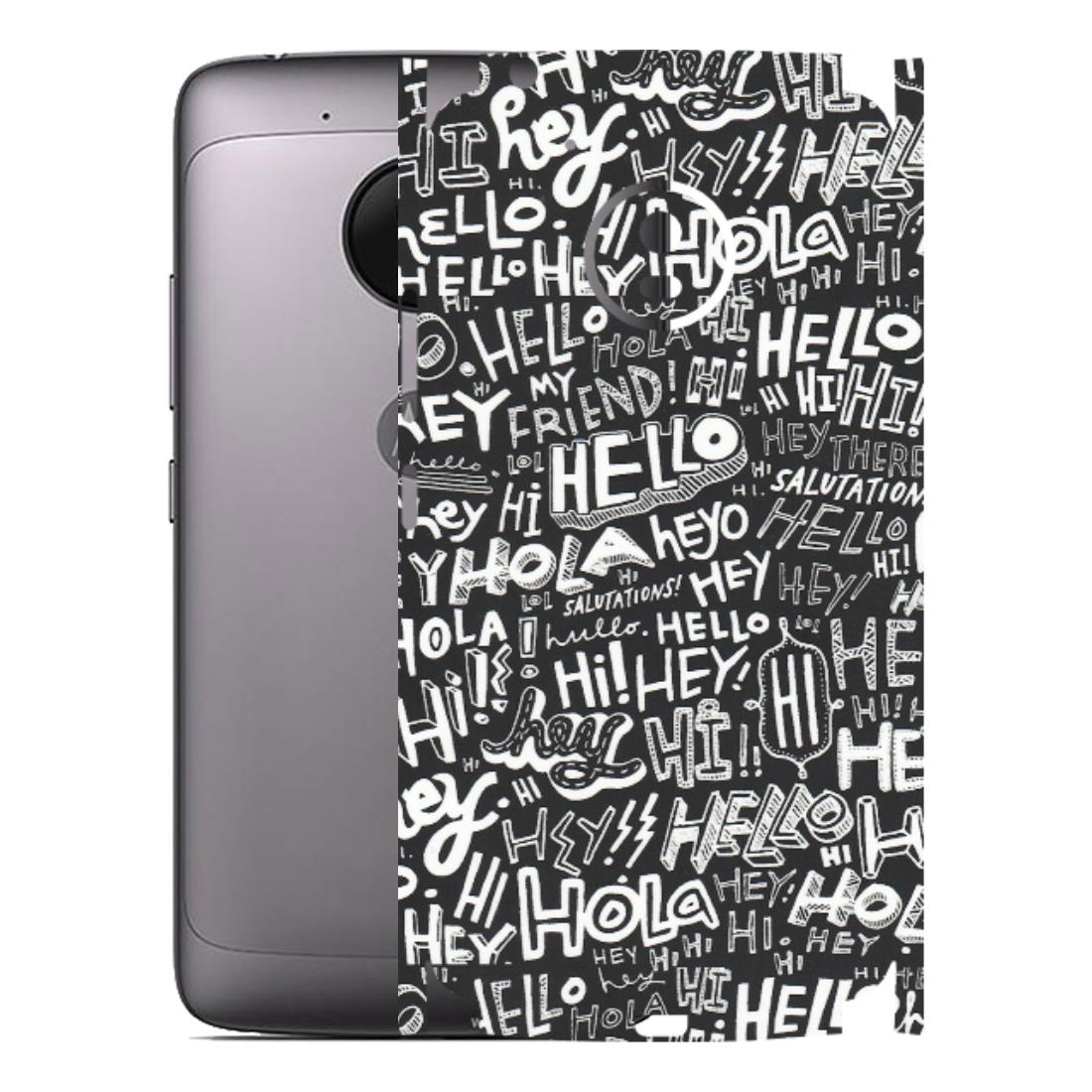 Motorola Phone Skins (All Models) - Hi Hello Doodles - Matte Finish (M-25) Motorola Moto G5