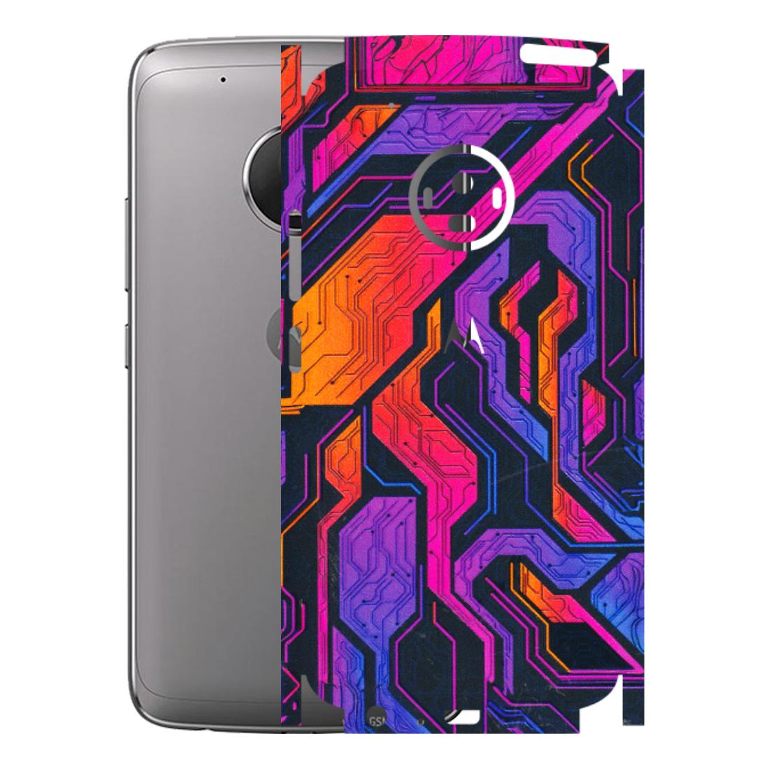 Motorola Phone Skins (All Models) - Tech Circuits Futuristic - 3D Embossed Finish (L-07) Motorola Moto G5 Plus