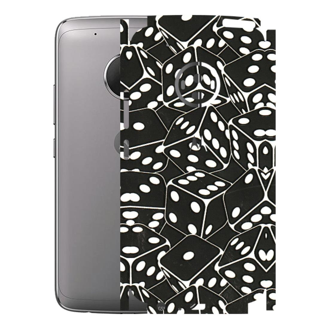 Motorola Phone Skins (All Models) - Big Black Dices - 3D Embossed Finish (L-106) Motorola Moto G5 Plus