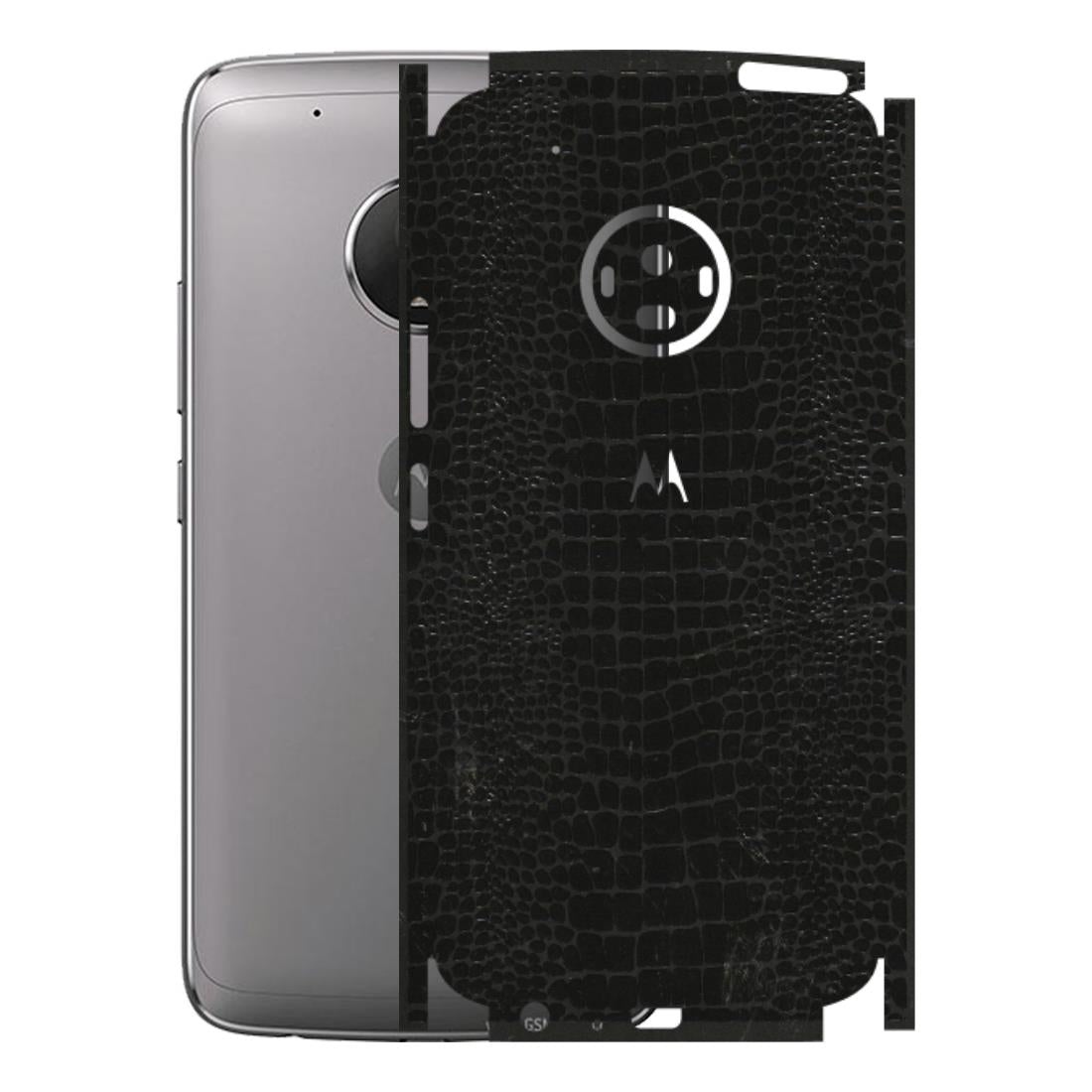 Motorola Phone Skins (All Models) - Snake Leather Black - 3D Embossed Finish (L-107) Motorola Moto G5 Plus