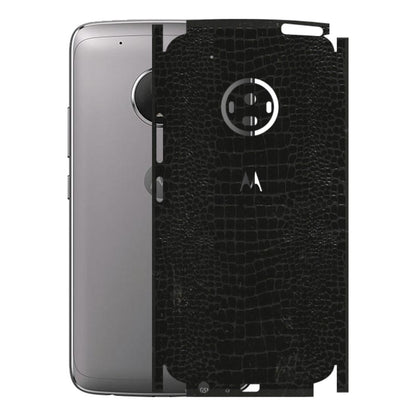Motorola Phone Skins (All Models) - Snake Leather Black - 3D Embossed Finish (L-107) Motorola Moto G5 Plus