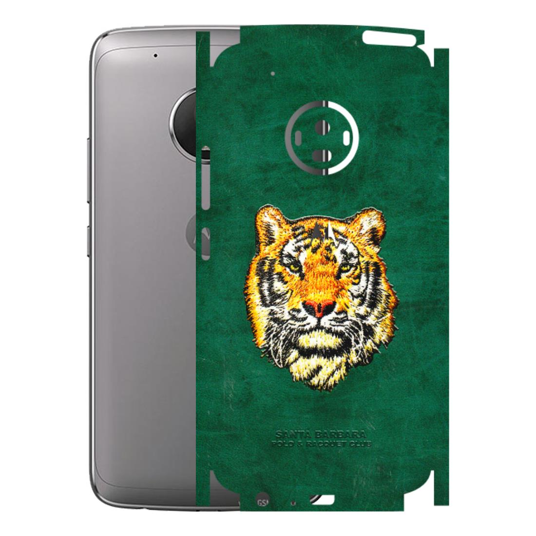 Motorola Phone Skins (All Models) - Leather Feel Tiger - 3D Embossed Finish (L-111) Motorola Moto G5 Plus