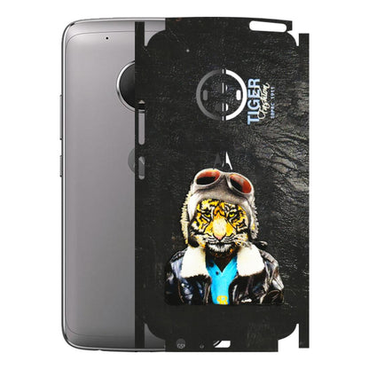 Motorola Phone Skins (All Models) - Rider Tiger - 3D Embossed Finish (L-113) Motorola Moto G5 Plus